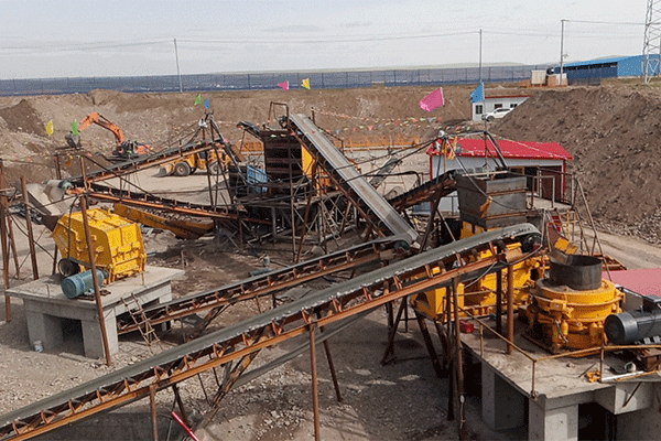 青海剛察時產160噸鵝卵石制砂生產線